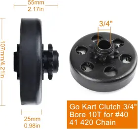 10C-1727-K LOTFANCY Go Kart Clutch Chain Centrifugal 420 #2 10C-1727-K LOTFANCY Go Kart Clutch Chain Centrifugal 420 #2