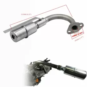 768432764494 MGWILL Exhaust Muffler Go Kart Mini GX160 GX200 #2