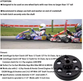 MS-LHQ-005 MOOSUN Centrifugal Clutch Chain Go Kart Mini Lawnm #3