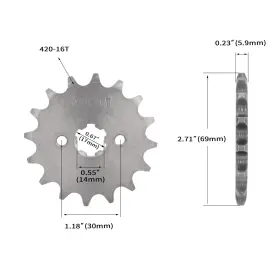 749789571027 MTATCN Front Sprocket Sdg 420 Baja #2