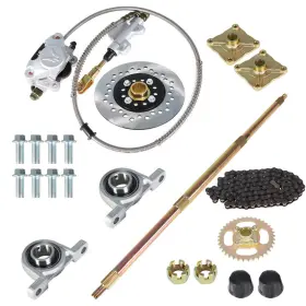 GS1563051FE MUPARKT Go Kart Rear Axle Brake Sprocket Hub Kit