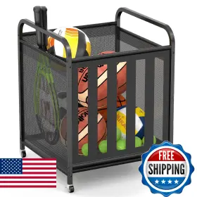 B0DZN5TRDH NIFFGAFF Ball Storage Lockable Wheels Basketball
