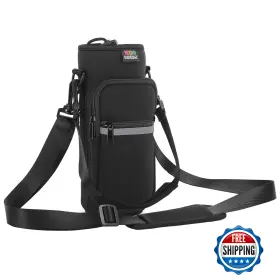 B07XTDQFNX NUOVOWARE Water Bottle Carrier Bag Strap Pockets
