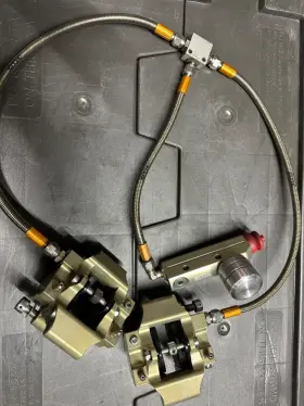 EV0082.GB OTK Front Brake Calipers Pump Lines Tony Kart