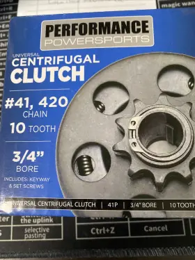 CC10T3441 PERFORMANCE POWERSPORTS Centrifugal Clutch Chain CC10T3441 PERFORMANCE POWERSPORTS Centrifugal Clutch Chain