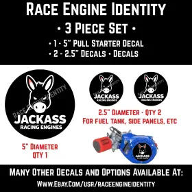JAX3 RACE ENGINE IDENTITY Jackass Racing Engines Decal Set JAX3 RACE ENGINE IDENTITY Jackass Racing Engines Decal Set