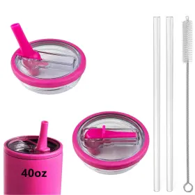 B0F1DKMNGD RIMOLEUR Hydrojug Tumbler Pink Straw Lids