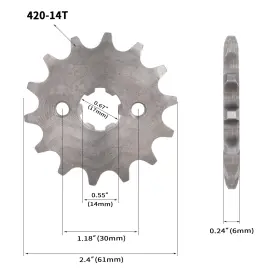 720643029373 RUTU Front Engine Sprocket Atv 420 #2