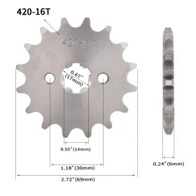720643029380 RUTU Front Engine Sprocket Atv 420 #2