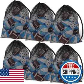 B0F1D8GQCP SHAPPY Pack Sports Ball Bag Mesh Soccer Basketball