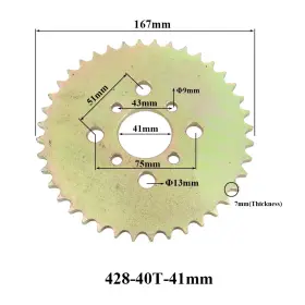 76MM SHOPSMART HUB Chain Sprockets Rear Sp 428 #3