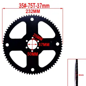 705354001962 SHOPSMART HUB Chain Rear Sprocket Mini Go Kart #3