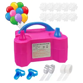 Sinbee B0cgrgznzr Electric Balloon Pump Dual Nozzle Inflator Portable Blower 600w For Parties