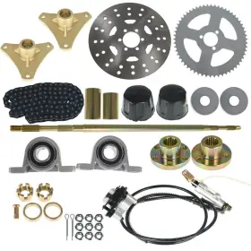 SU487258KU Drift Go Kart Rear Axle Chain Hub Sprocket Brake #3