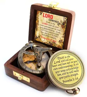 B0CQVR7X2L TA DIZAYN Trust Lord Proverbs Verse Sundial Clock
