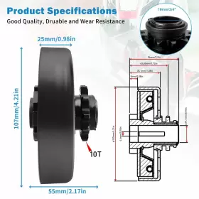 425553683609 TEANTECH Go Kart Clutch Chain Mini Yerf 420 #2