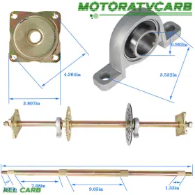 MOT1781648 TIMUNR Sprocket Hub Drift Brake Go Kart Rear Axle #2