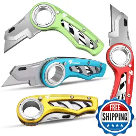 B0FZJZCKC3 TONDIAMO Folding Pocket Utility Knife Box Cutter