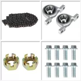 691160941410 WALTYOTUR Go Kart Atv Rear Axle Shaft Hub Chain #2