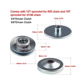 WATERWICH-BJQ940 WATERWICH Go Kart Torque Converter Clutch #2