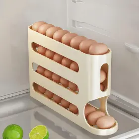 B0DN191N49 XGVIEGZ Egg Holder Fridge Space Automatic Rolling