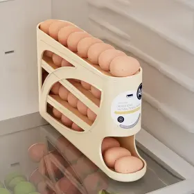B0FQHCTYM5 XGVIEGZ Egg Holder Fridge Dispenser Tiers Rolling