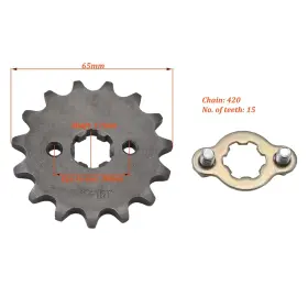 YD-420-1715 YD-1 Front Counter Sprocket Pit Atv Yx Lifan #2