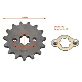 750439474896 YD-PS001 Front Counter Sprocket Pit Atv Yx Sdg #2