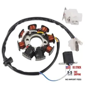 Yinncke Y-dz02-4acjl8p Magneto Ignition Stator 4 Wires Ac 8 Poles Fits For Gy6 49cc 50cc 80cc 100cc