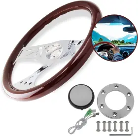SW-1050-HF YIUIY Wooden Steering Wheel Horn Kit