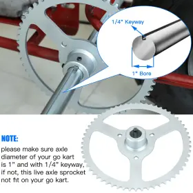 689789702765 YOXUFA Steel Go Kart Axle Hub Sprocket Chain Dog #2
