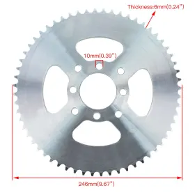 696393142207 YOXUFA Go Kart Sprocket Chain Hole 420 #2