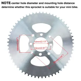 696393142207 YOXUFA Go Kart Sprocket Chain Hole 420 #3