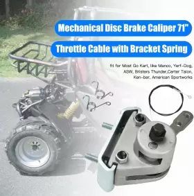 MBC01-SILVER YOXUFA Go Kart Mechanical Brake Caliper Bracket #2