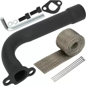 YO-EXH04-BLACK YOXUFA Exhaust Header Pipe Heat Shield Tape Go