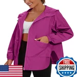 Pesion Women Purple Waterproof Lightweight Rain Jacket Active Outdoor Hooded. Fixed Price $73.24.