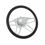 Flashpower 14'' Billet 4-slot Half Wrap 9 Bolts Steering Wheel With 2'' Dish .... Fixed Price $219.00.