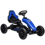 Kids Pedal Go Kart W/ Swing Axle, Shock-absorbed Wheels, Blue. Fixed Price $124.99.