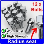 12 X Alloy Wheel Bolts For Smart Fortwo Coupe Cabrio / Brabus Nut Stud Lug Y30. Fixed Price $26.70.