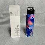 Simple Modern Summit Water Bottle 22oz Blue Pink Dreamscape Insulated Straw Lid. Fixed Price $19.00.