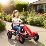 Kids Pedal Go Kart W/ Adjustable Seat, Rubber Wheels, Red. Fixed Price $159.95.