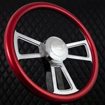 (t03) 18" Billet Steering Wheel Big Rig Metallic Red Kenworth & Peterbilt 2014+. Fixed Price $225.96.
