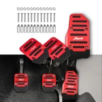 3pcs Car Non-slip Aluminum Alloy Pedal Pads, Manual Transmission Brake Red. Fixed Price $13.25.
