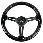 Hiracing 14inch Universal Classic Wood Grain Steering Wheel Brushed 3 Black. Fixed Price $103.99.