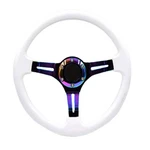 Universal 14 Inch Car Racing Steering Wheel Neo Chrome Spokes 6 Bolt Deep Dis.... Fixed Price $109.58.