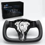 Experience Heated Comfort - Tesla Model 3 Y Nappa Leather Yoke Wheel. Fixed Price $209.99.