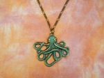 Xl Octopus Necklace Earrings, Antiqued Bronze Kraken Cthulhu Pirate Steampunk. Fixed Price $23.99.