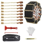 Universal Snow Chains For Car & Suv - 8pcs Anti-slip Tire With Buckles, H. Fixed Price $57.99.