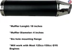 High Performance Exhaust System For 125cc 150cc Gy6 Scooter Moped Taotao Kymco. Fixed Price $136.91.