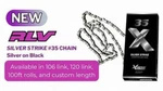 120 Link #35 Rlv Silver Strike Chain New For 2025, Go Karts. Fixed Price $26.89.
